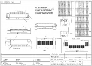 FPC FFC Connector 0.5mm Pitch 31 POS  Right Angle IL-FPR-31S-HF-N1 Contact Numbers Customization