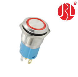 PBM16 13Z F RR2 S0 Metal push button switch SPST OD16mm lock with out LED
