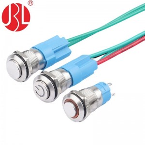 Interruptor antivandalismo iluminado JBL12D 12 mm IPX5 à prova d'água