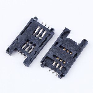 SIM-06F-03 H2.8 Hinged SIM Card Connector 6Pin SMT