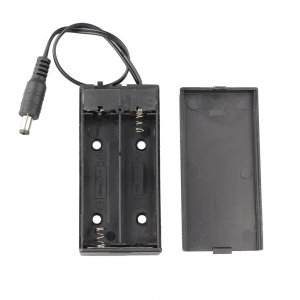 18650S2C-DC5521 2 Cells 18650 Battery Holder with Cover to DC Plug 5.5*2.1mm