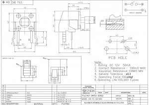 TC-00106A PTS645VM31-2 LFS тактильный переключатель прямоугольного типа DIP моментальный тактильный мембранный переключатель PTS645VM39-2 LFS