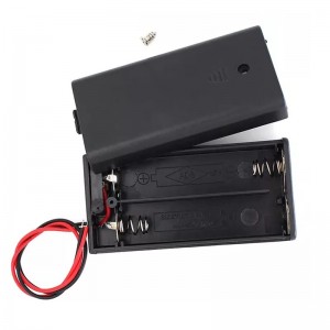 Assemblage de fil de boîte de support de batterie 2 AA personnalisé