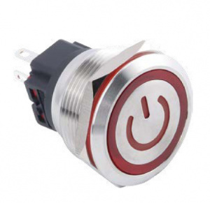 Illuminated 25mm Flat Anti Vandal Switch DPDT