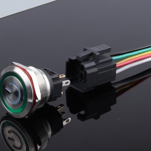 Illuminated 25mm Flat Anti Vandal Switch DPDT