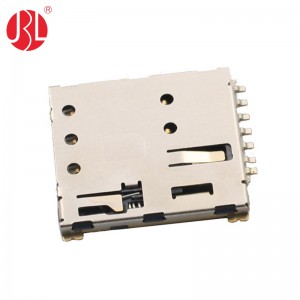 1.37mm Push Push Nano SIM Memory Card Connector 7PIN SMT Right Angle