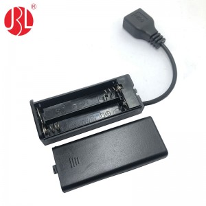 2AAA-USBA-11 2 AAA Battery Holder with USB A Jack