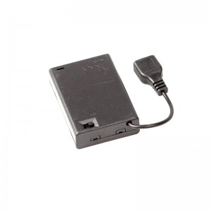 3 AA Battery Holder with USB Type A Female Connector