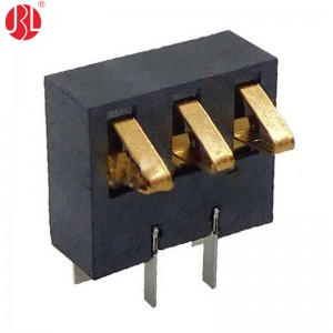 3.0mm Pitch Spring Battery Connector 3Way THT Hole Right Angle