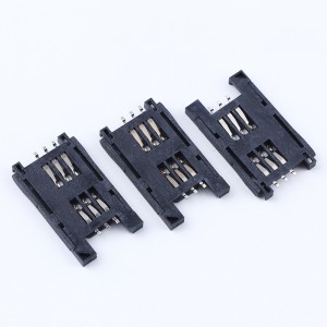 SIM-06F-03 H2.8 Hinged SIM Card Connector 6Pin SMT