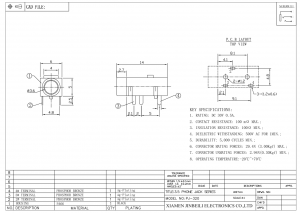 PJ-320 Conector de áudio de 3,5 mm DIP 3 pinos DC12V 1A Conector estéreo