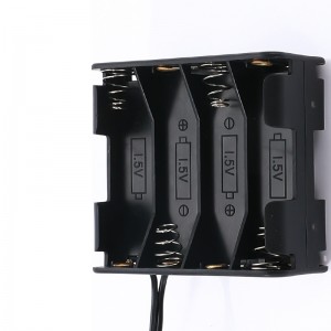 Custom 8 AA Battery Holder Cell Box with Audio Plug Cable