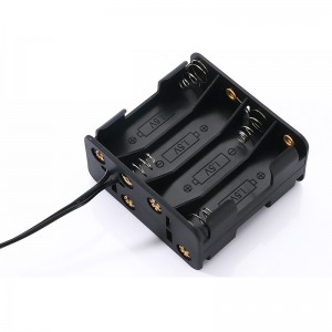 Custom 8 AA Battery Holder Cell Box with Audio Plug Cable