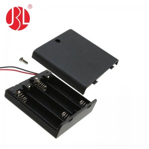 4 AA Battery Holder Case Box Wire Lead