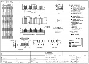 Connecteur FPC FFC 1.0B-LT-6P Contacts de connecteur FFC à 6 positions, verticaux – 2 côtés 0,039″ (1,00 mm) Montage en surface