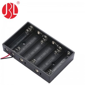 Custom 6 AA Battery Holder Box Wire Lead with Connector