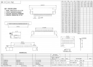 FPC 1.0D-WTX-12P 1.0mm Pitch Horizontal SMT ZIF Type Upper Top Down Contact H2.5 FPC FFC connector