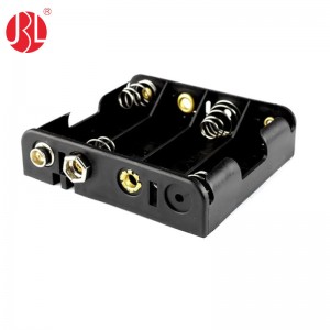 BC-04AASF Snap In 4 AA Battery Holder with 9V Snap Terminals