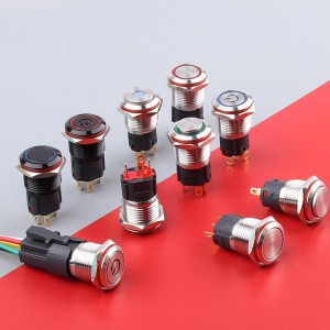Custom IP65 Waterproof Illuminated 16mm Metal Push Button Switch