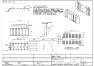 BC-20-3PD160 Custom Spring Battery Connector SMD