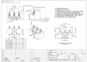 BC-29-3PD720 Connecteur de batterie à ressort 3 positions SMT