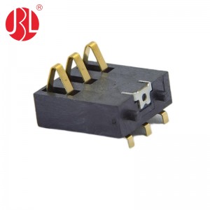 BC-30-3PD100 Custom Spring Battery Connector 3 Position SMD Right Angle