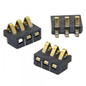 BC-35-3P300 Custom Spring Battery Connector 3 Position SMT