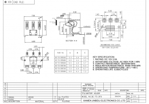 BC-75-3PD540 Conector de bateria de mola personalizado SMT 3 posições