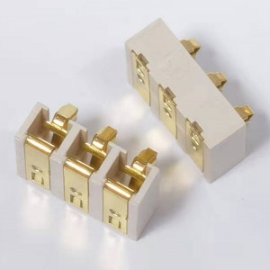 BT-003 4 Position Spring Battery Contact Connector Surface Mount Vertical