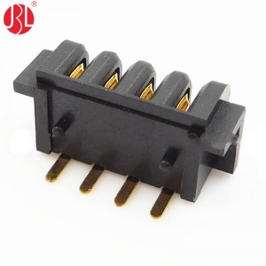 BT-250-B04F-A1-nP 2.5mm Pitch Female Blade Type Power Connector Thru Hole RA