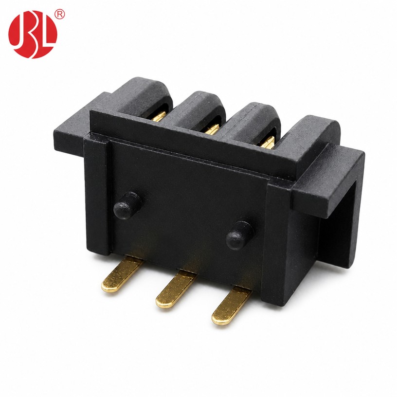 2.5mm Blade Type Battery Female Connector THT Hole RA 3pin