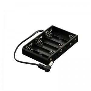 Custom 6 AA Battery Holder Box Wire Lead with Connector