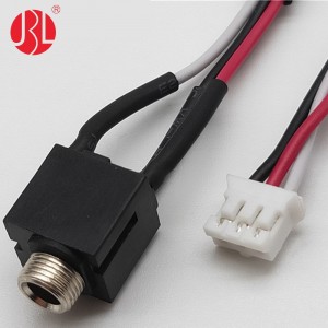 Custom PJ-301CM Cable Mount 3.5mm Audio Jack Socket for Panel Mounting