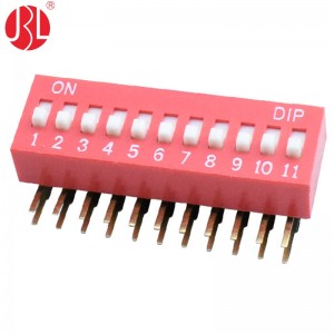 DA-nP 2.54mm Pitch DIP Switch THT Right Angle