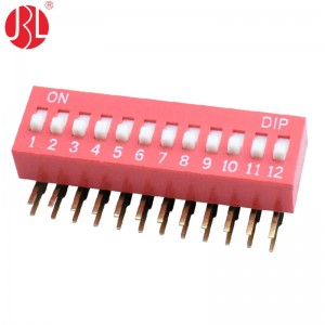 DA-nP 2.54mm Pitch DIP Switch THT Right Angle
