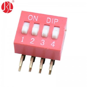 DA-nP 2.54mm Pitch DIP Switch THT Right Angle