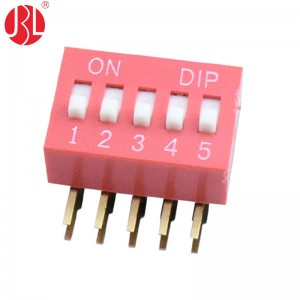 DA-nP 2.54mm Pitch DIP Switch THT Right Angle