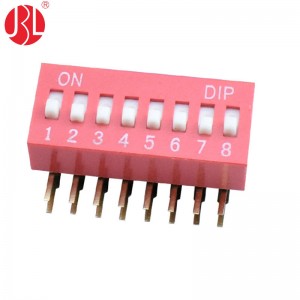 DA-nP 2.54mm Pitch DIP Switch THT Right Angle