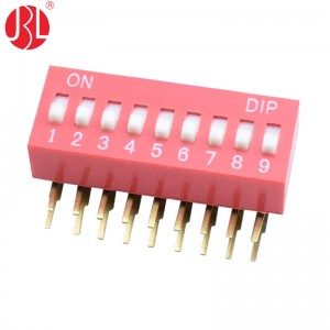 DA-nP 2.54mm Pitch DIP Switch THT Right Angle