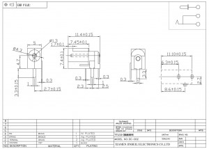 DC-002 Prise CC 0,7 mm 1,0 mm 1,3 mm Connecteur d'alimentation DC24V 2A 54-00168