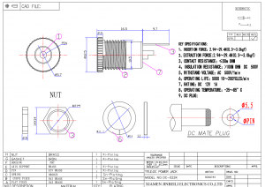DC-022K Montage sur panneau Prise CC 2,1 mm 2,5 mm Connecteur d'alimentation DC-099