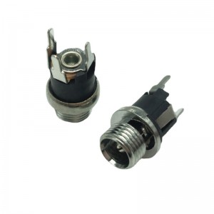 DC-026M Prise CC à montage sur panneau avec filetage 2,1 mm 2,5 mm Connecteur d'alimentation PJ-064A