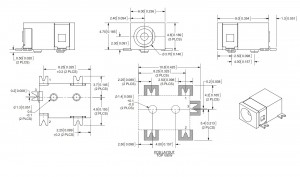 DC-041 1.0mm DC Power Jack Connecteur PJ-075DH-SMT-TR PJ-075CH-SMT-TR DC30V 0.5A Barrel Connecteur DC Buchse