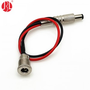 DC5525-F-M Panel Mount DC Power Male to Female Cable High Current