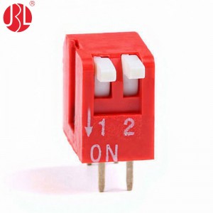 DP-nP 2.54mm Pitch DIP Switch Piano Actuators THT Hole RA