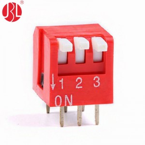 DP-nP 2.54mm Pitch DIP Switch Piano Actuators THT Hole RA