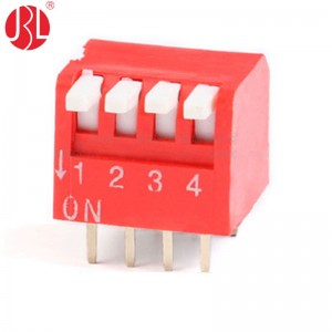 DP-nP 2.54mm Pitch DIP Switch Piano Actuators THT Hole RA
