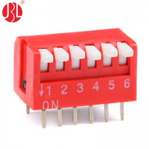 DP-nP 2.54mm Pitch DIP Switch Piano Actuators THT Hole RA