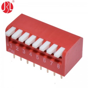 DP-nP 2.54mm Pitch DIP Switch Piano Actuators THT Hole RA