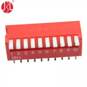 DP-nP 2.54mm Pitch DIP Switch Piano Actuators THT Hole RA